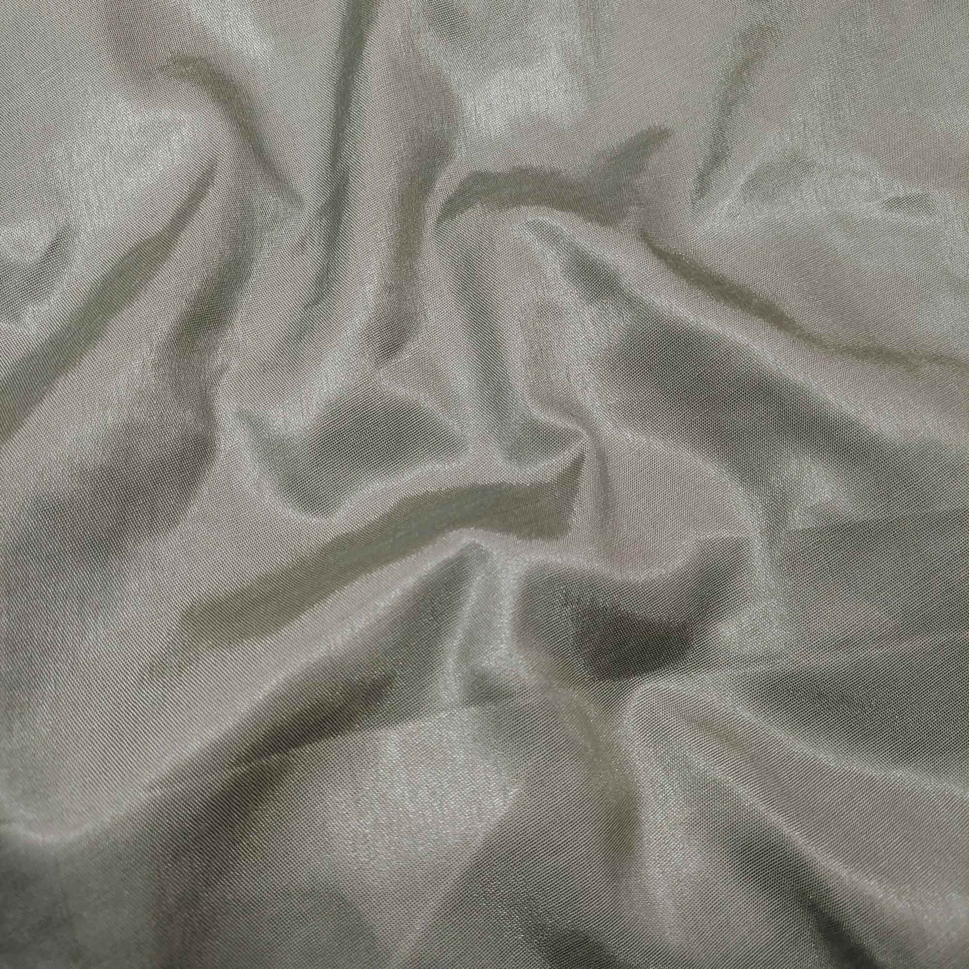Grey Sequins Embroidered Organza Dress Material