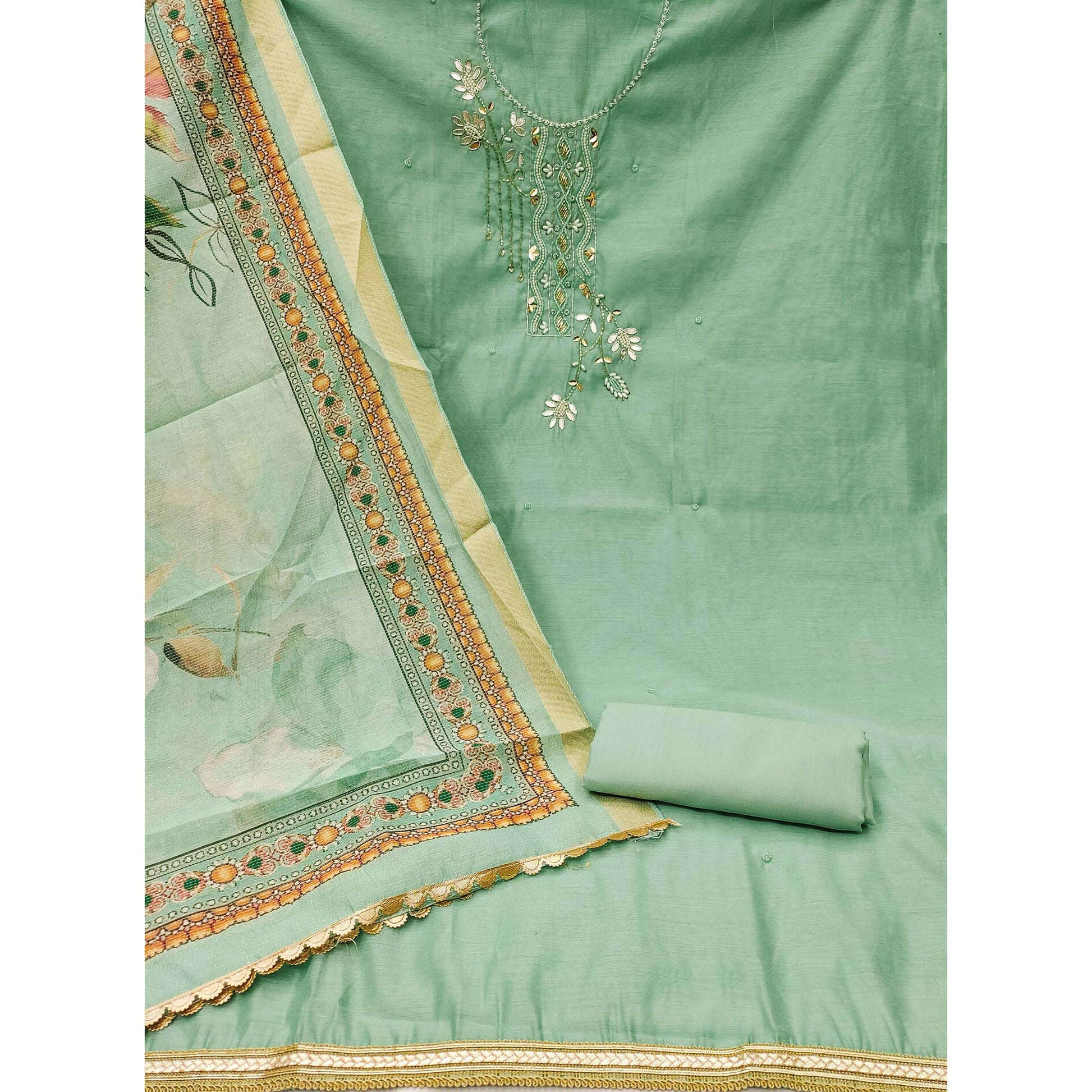 green-floral-hand-embroidery-chanderi-dress-material