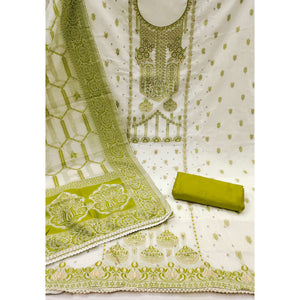 green-woven-with-stone-work-muslin-dress-material