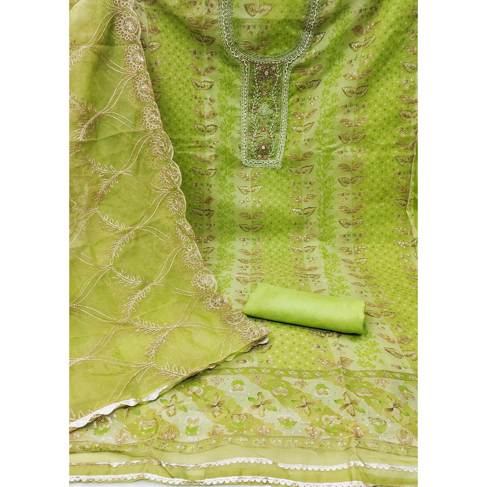 green-floral-sequins-embroidery-with-printed-organza-dress-material