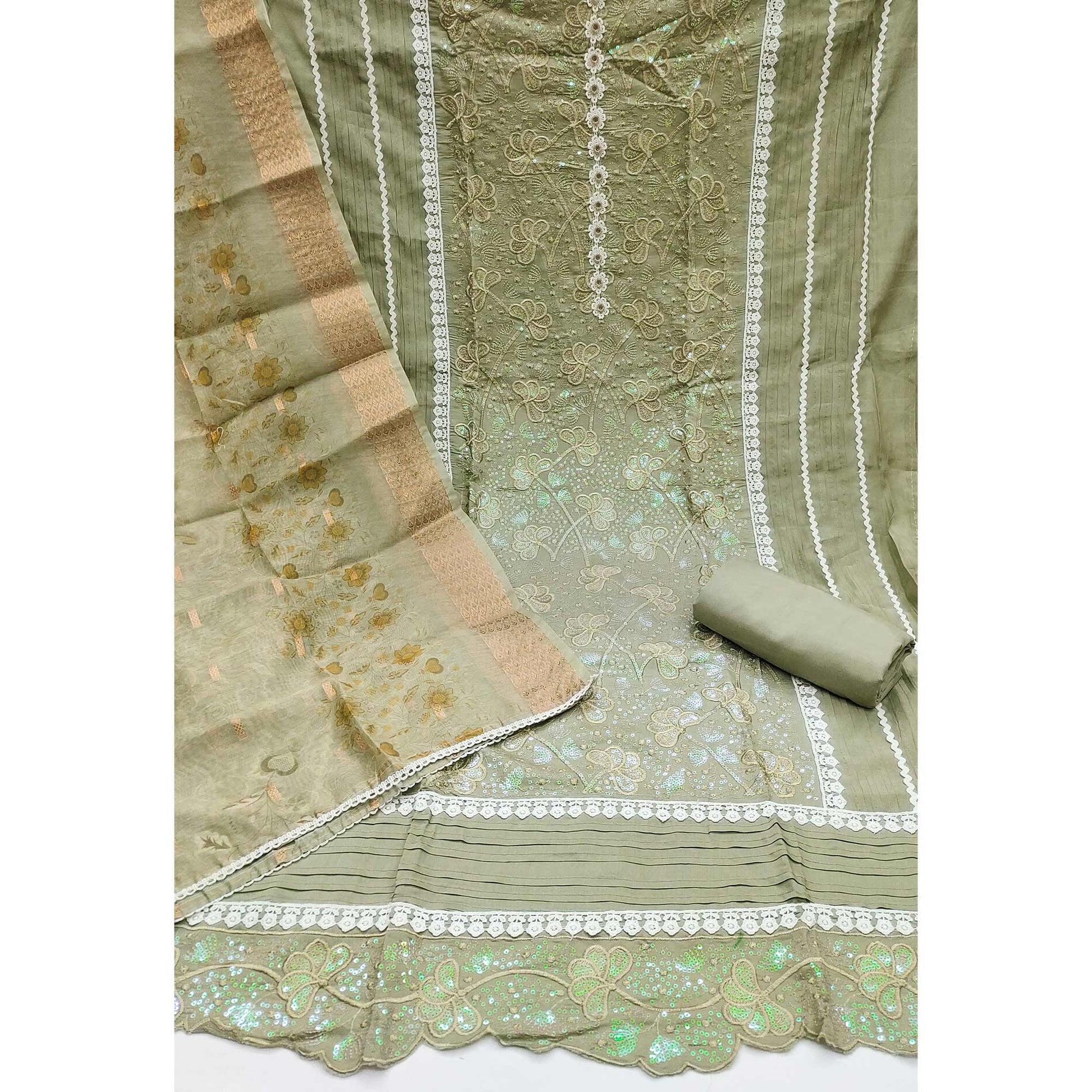 green-floral-sequins-embroidery-cotton-roman-silk-dress-material
