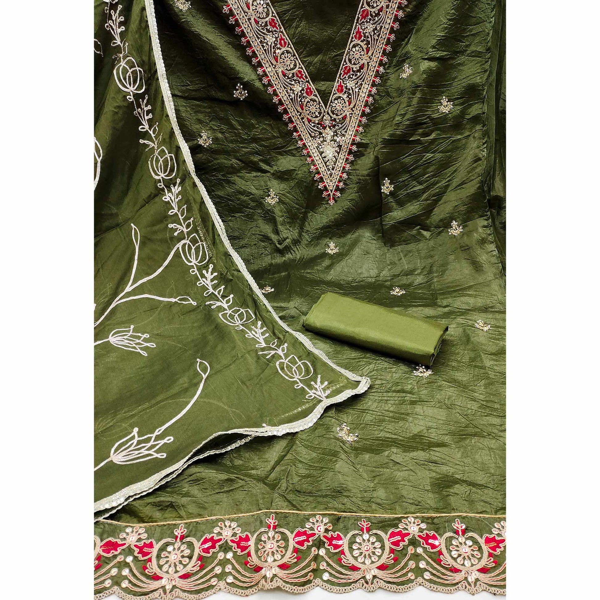 green-sequins-embroidery-with-handwork-viscose-golden-crush-dress-material