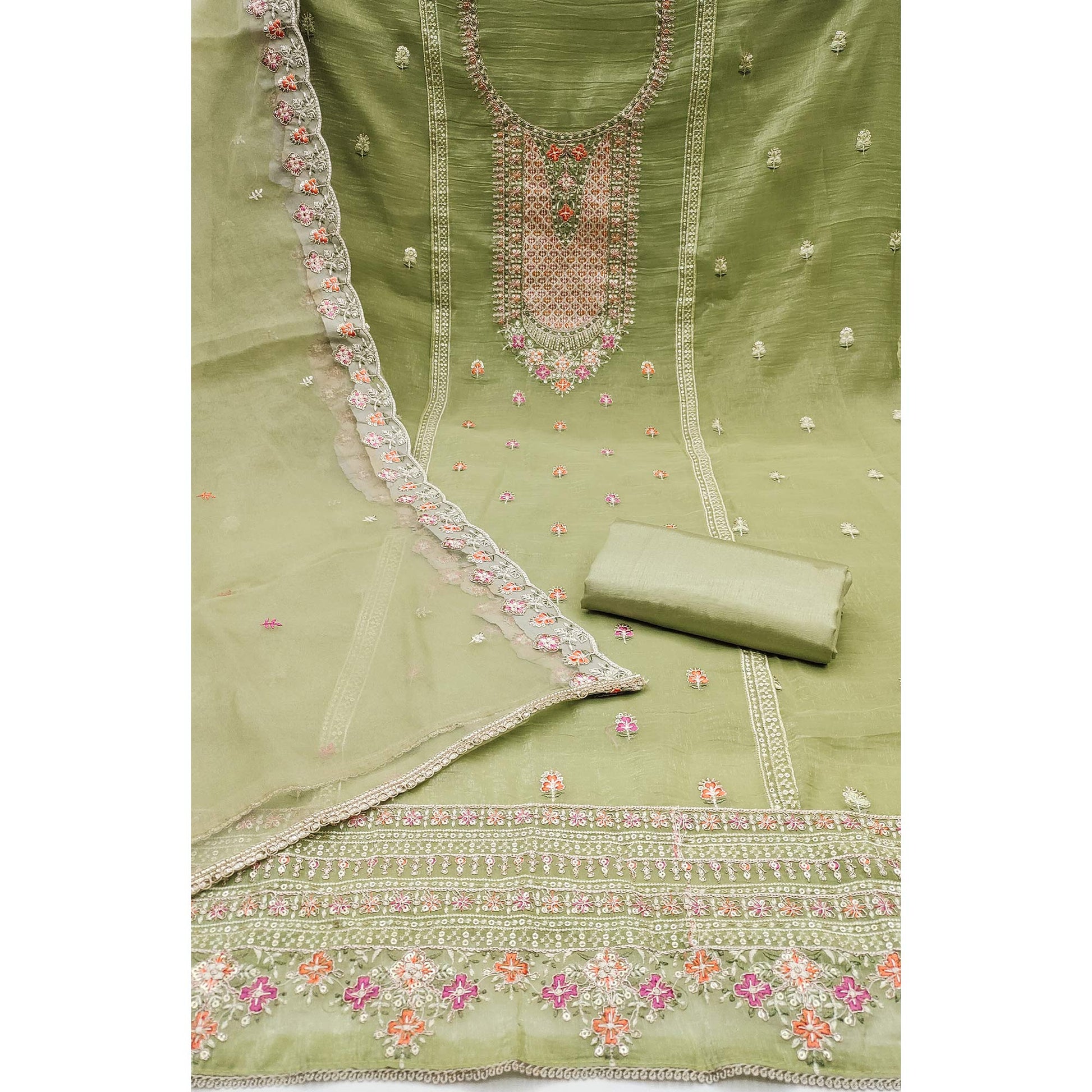 green-floral-sequins-embroidery-viscose-dress-material-8