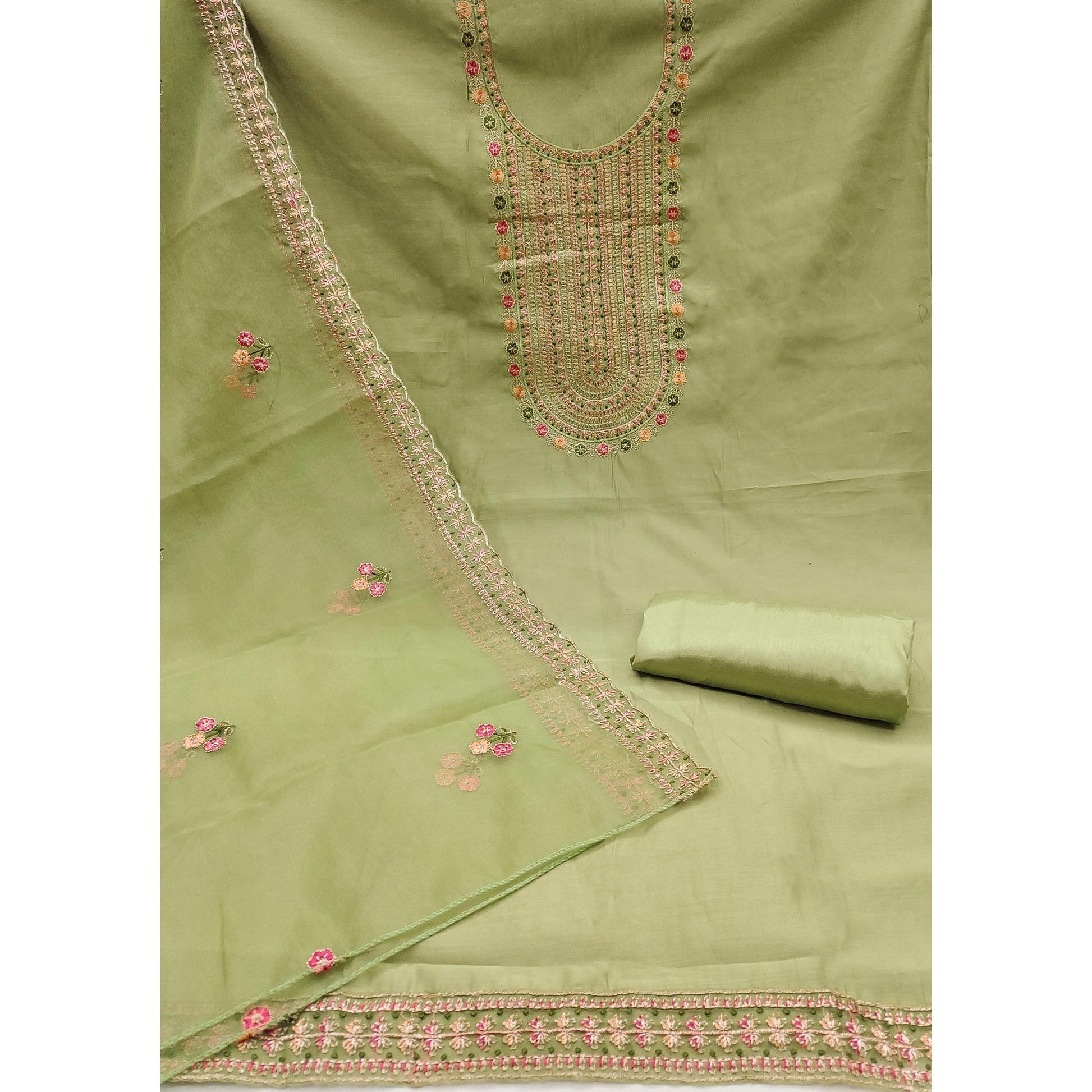 green-floral-embroidered-roman-cotton-silk-dress-material-13
