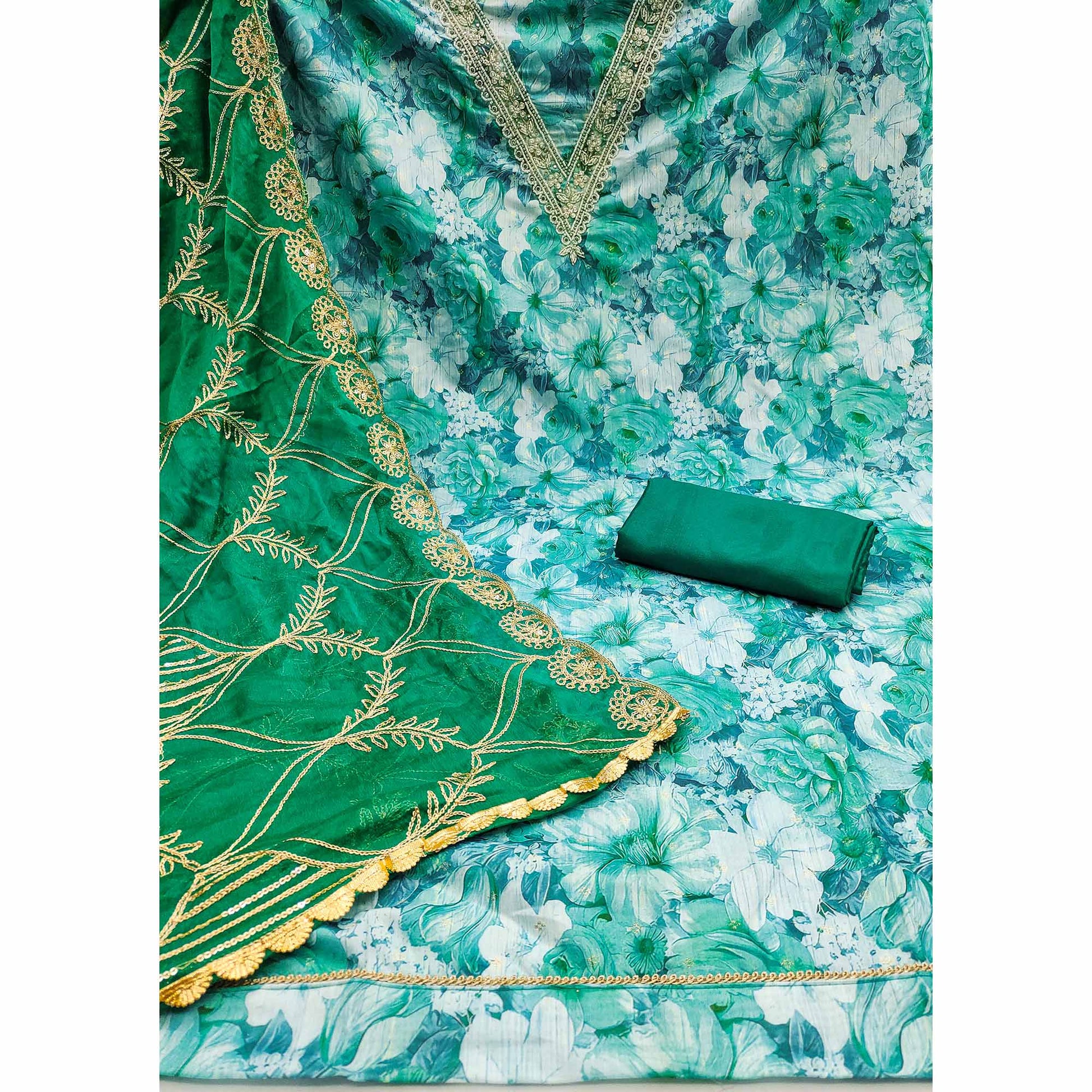 green-digital-printed-with-handwork-viscose-banarasi-dress-material