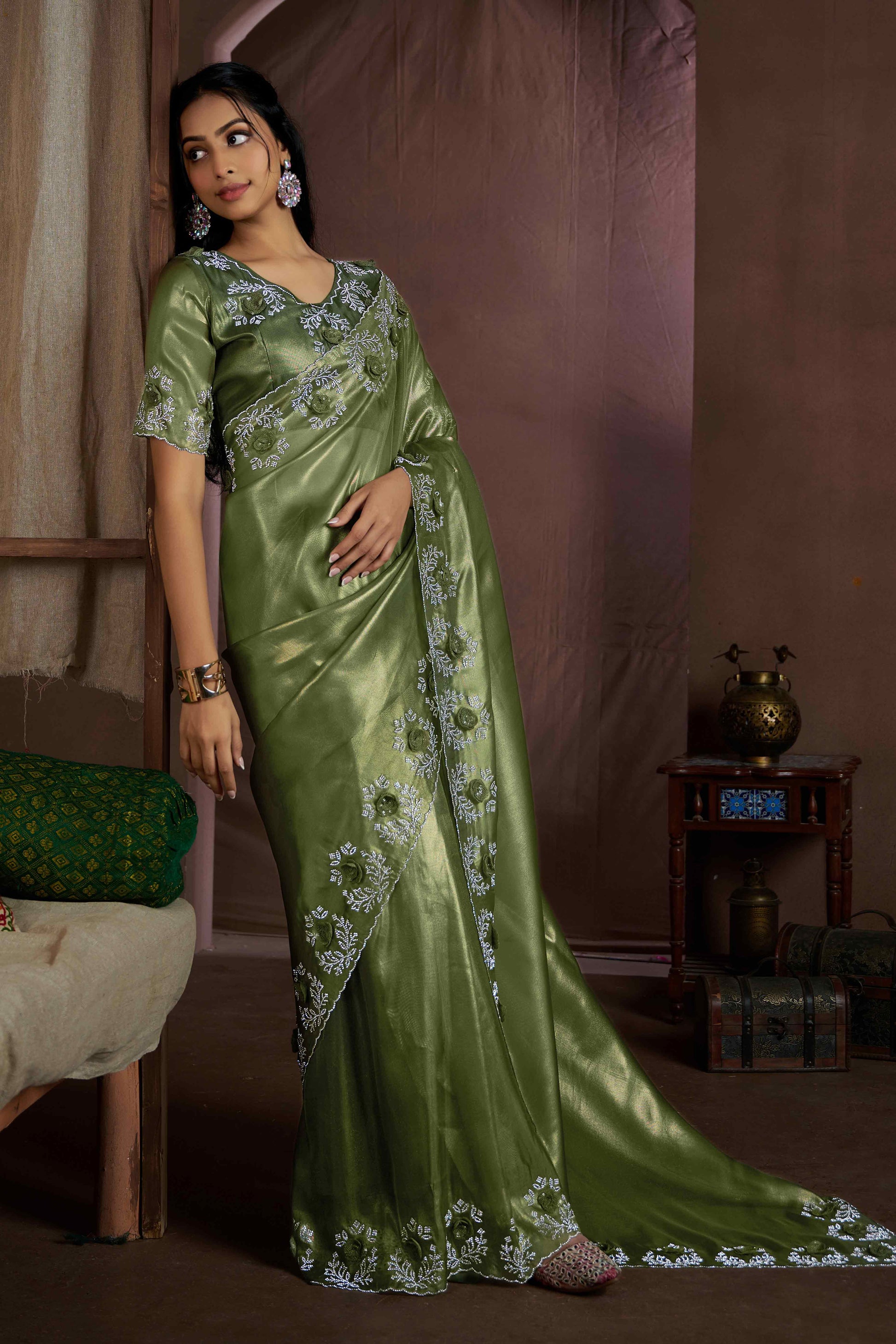 green-floral-sequins-with-zarkan-work-organza-saree-1
