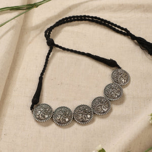 trueBrowns Silver Circular Necklace