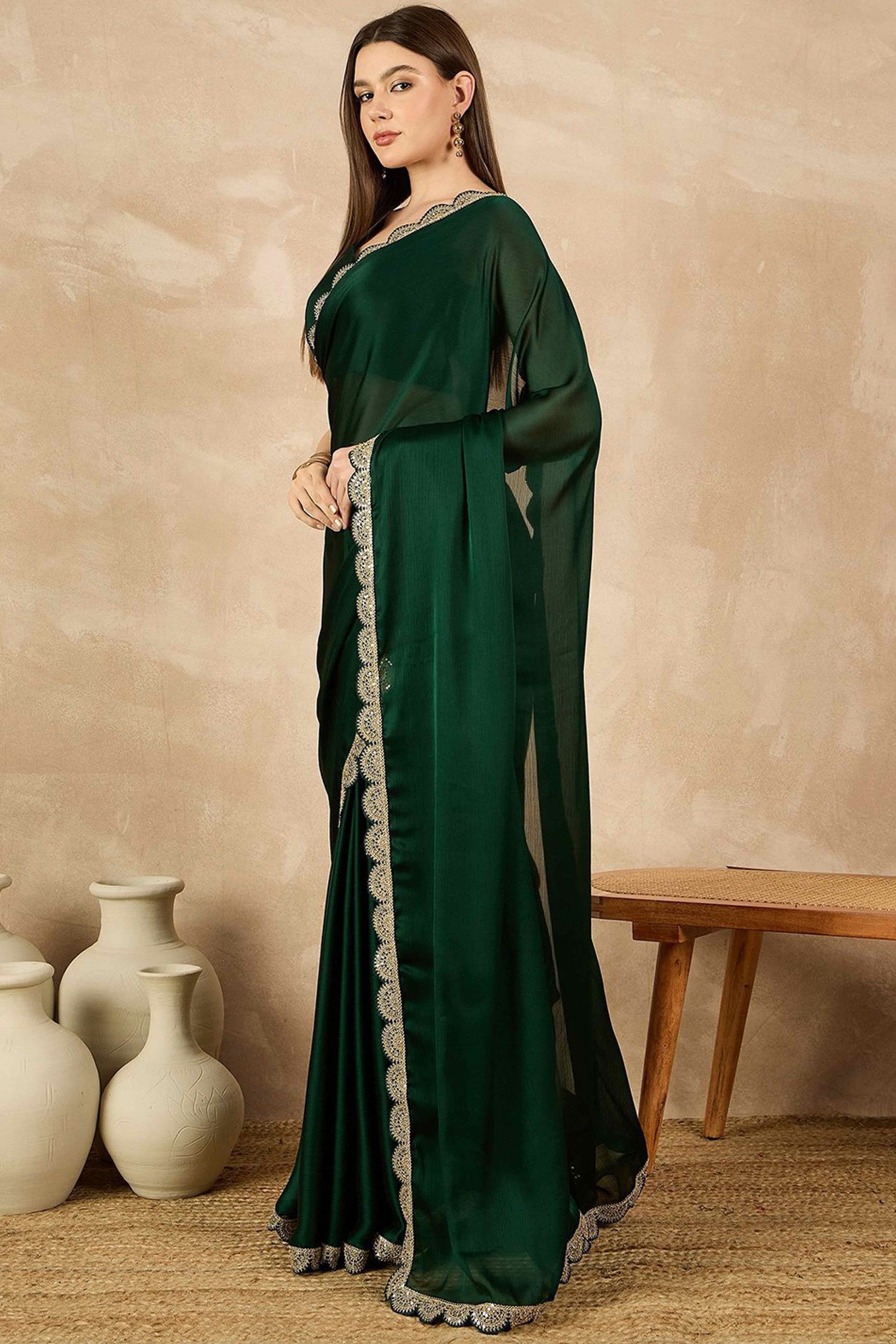 green-solid-chiffon-saree-with-sequins-embroidered-border