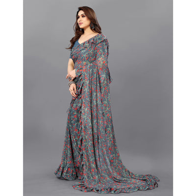 grey-floral-printed-georgette-saree-7