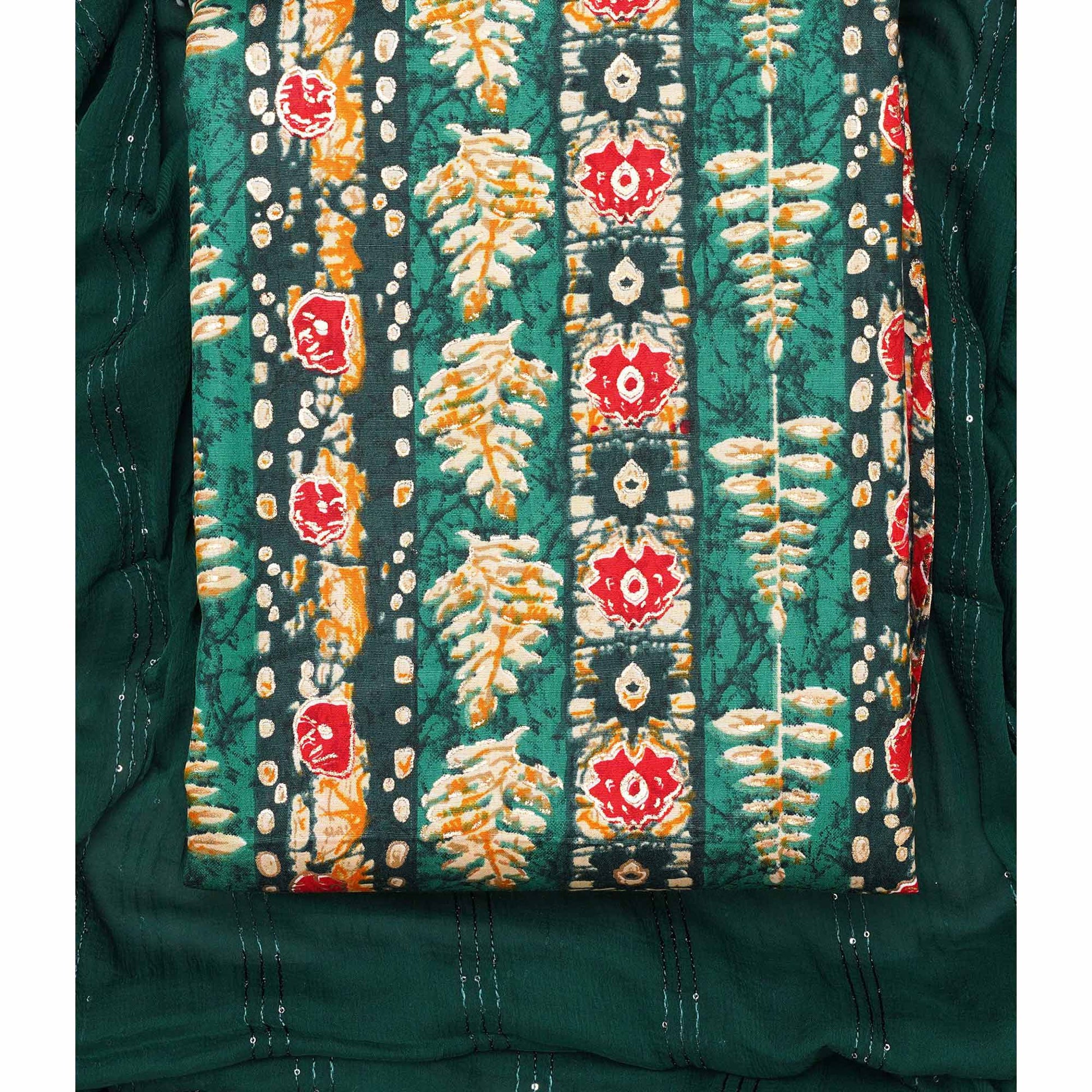 green-foil-printed-cotton-blend-dress-material