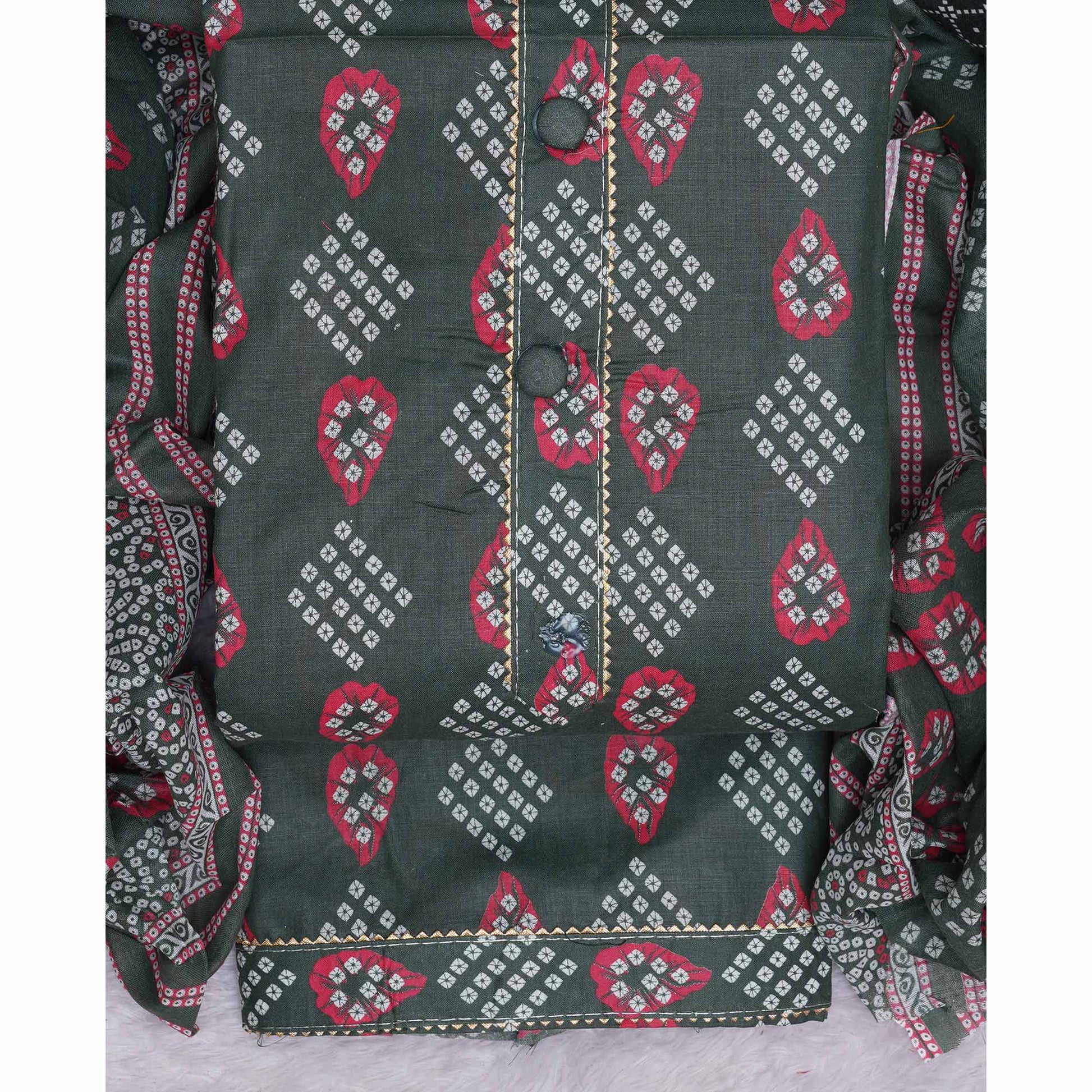 green-bandhani-printed-cotton-blend-dress-material
