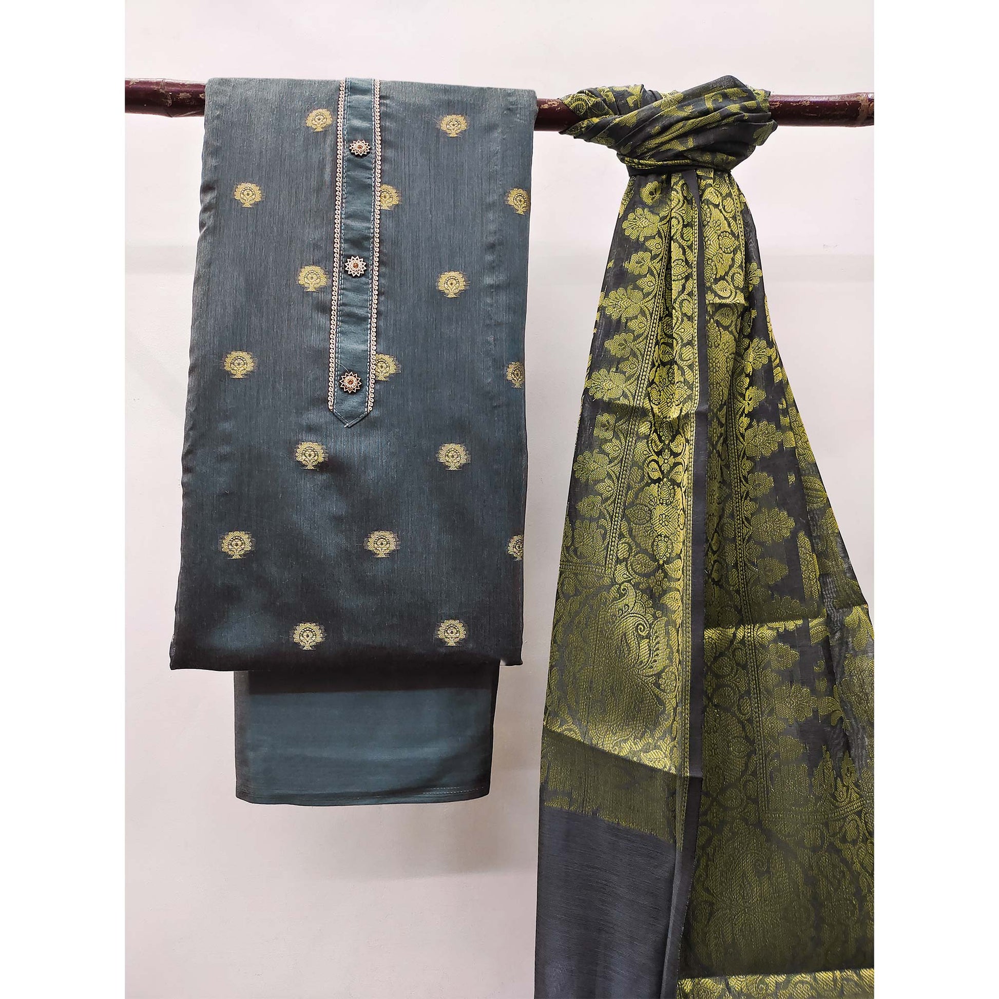 grey-floral-woven-banarasi-silk-dress-material