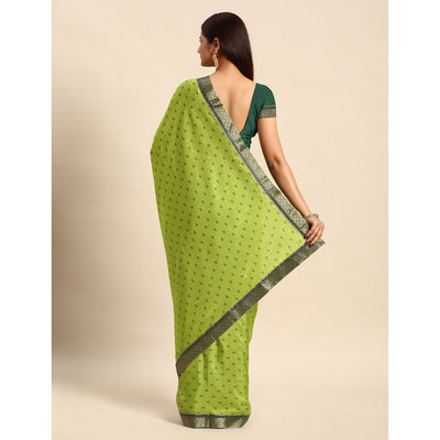 green-printed-vichitra-silk-saree