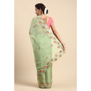 green-floral-embroidered-organza-saree-2