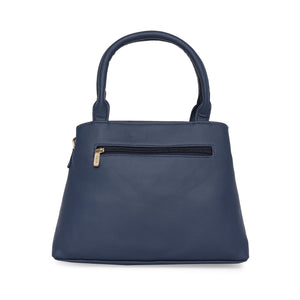 Blue Women Vegan Leather Handbag With Belt