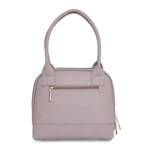 Mauve Women Vegan Leather Handbag With Belt