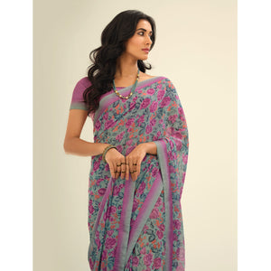 grey-floral-printed-georgette-saree-6