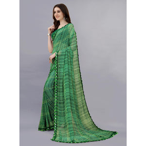 green-floral-printed-georgette-saree-8