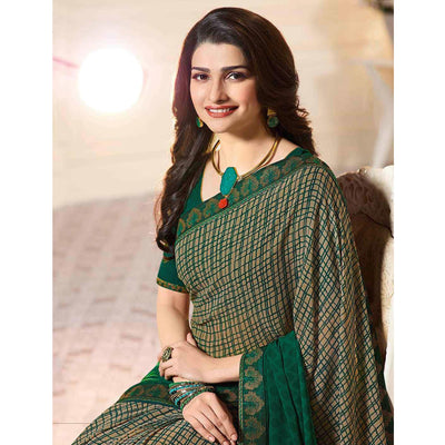 green-printed-georgette-saree-with-lace-border-2