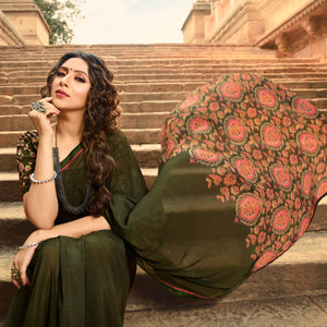 green-printed-georgette-saree-with-lace-border-4