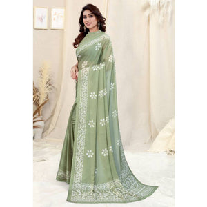 green-floral-printed-chiffon-saree-3