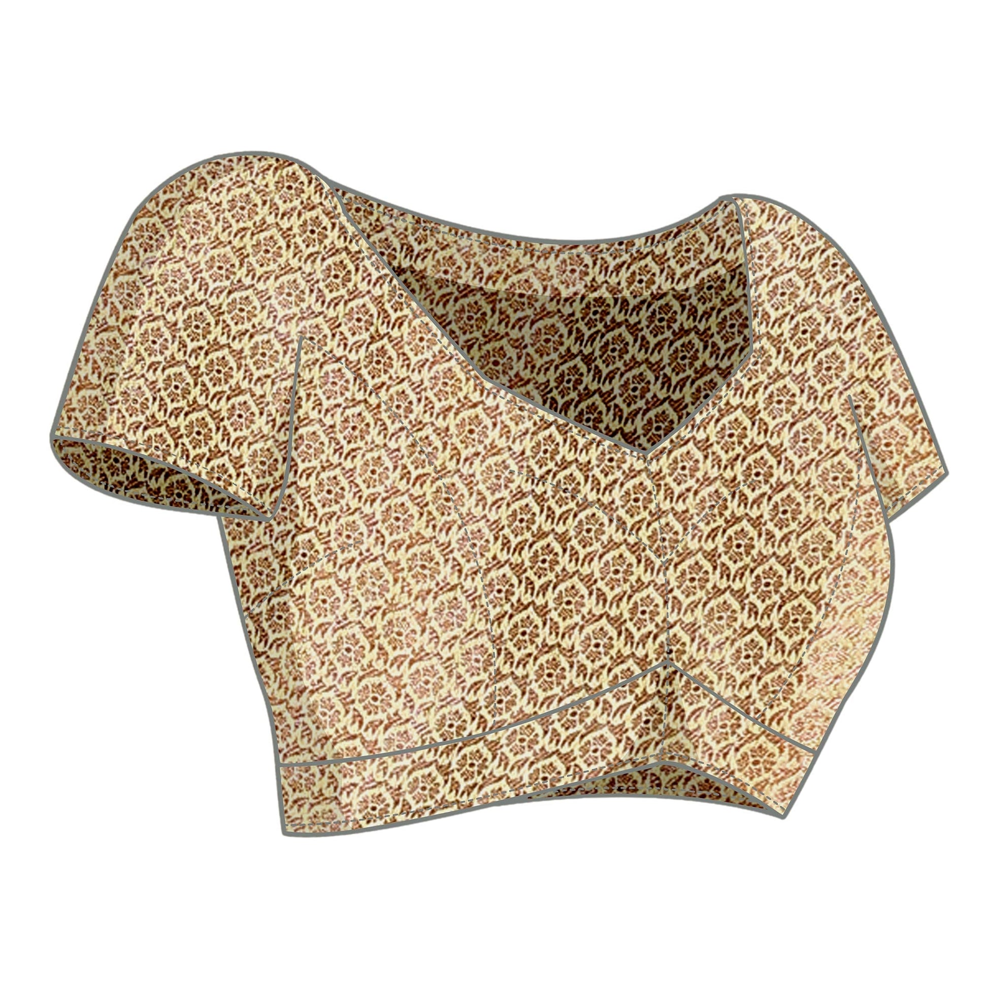 Lemon Green Floral Woven Banarasi Silk Saree