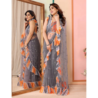 grey-mirror-work-embroidered-net-ruffle-saree
