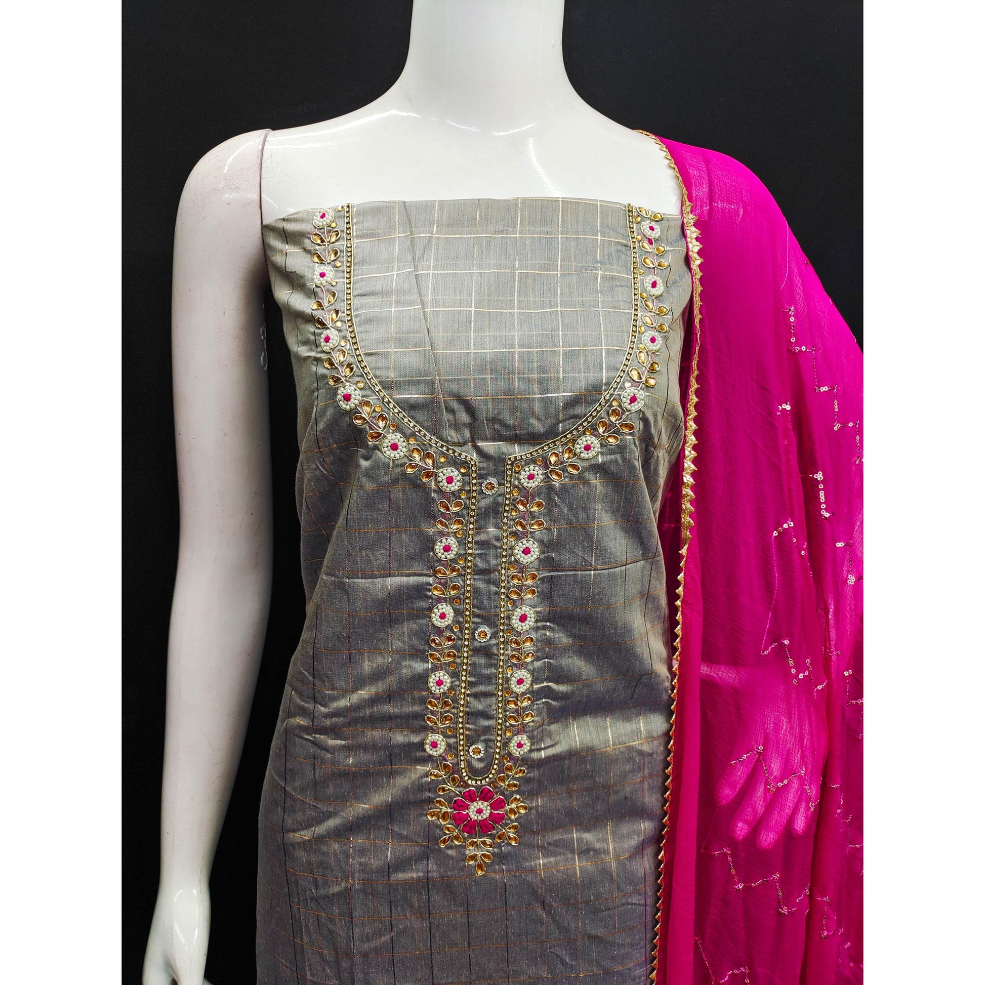 grey-embroidered-chanderi-dress-material-5