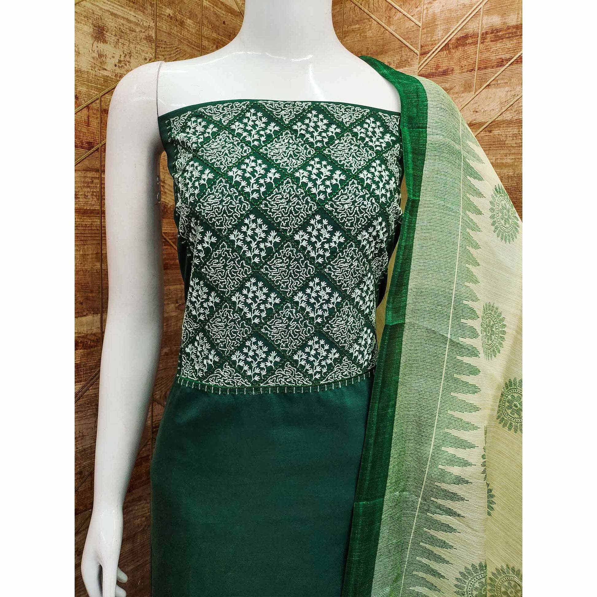 green-embroidered-chinon-dress-material