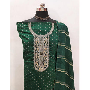 green-butti-with-embroidered-chanderi-silk-dress-material