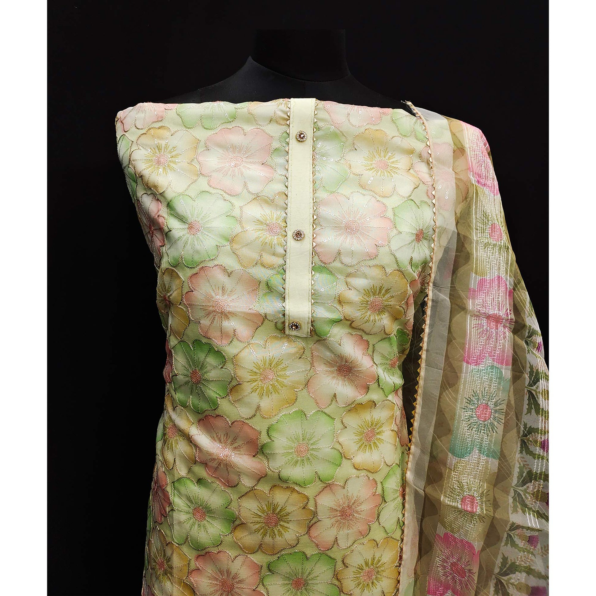 green-floral-printed-organza-dress-material-8