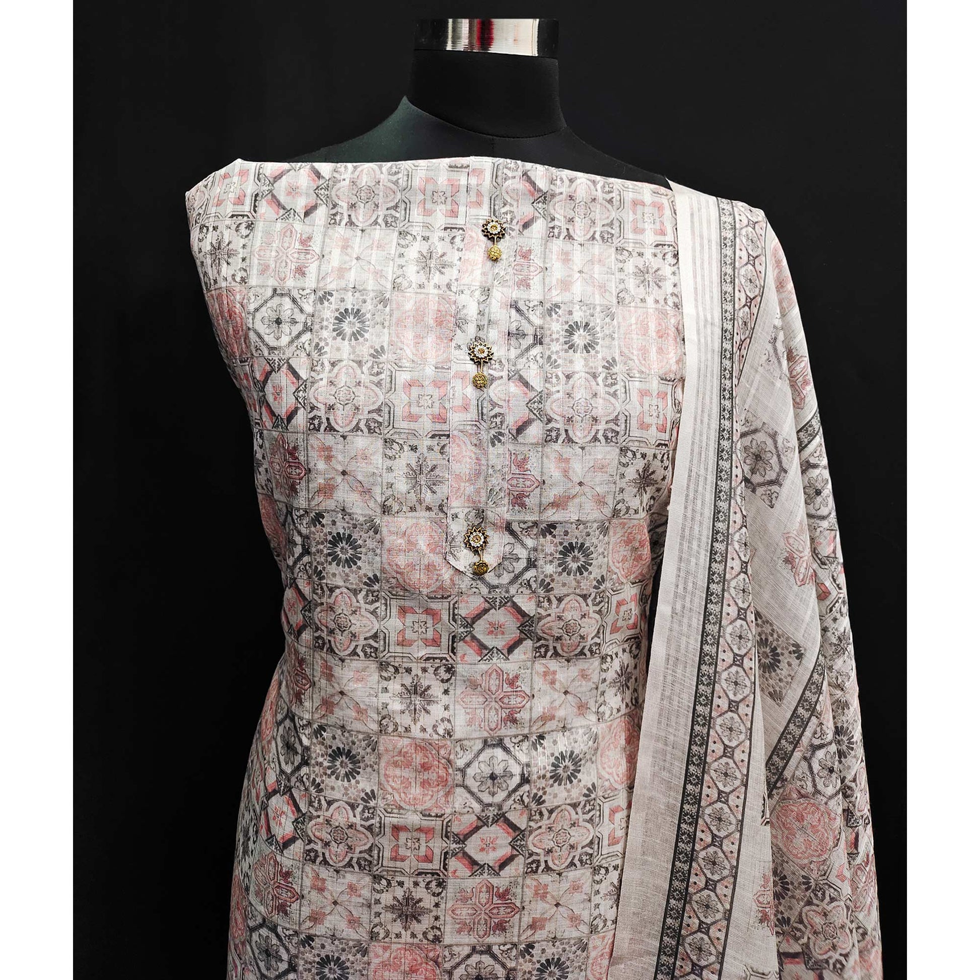 grey-floral-printed-linen-dress-material