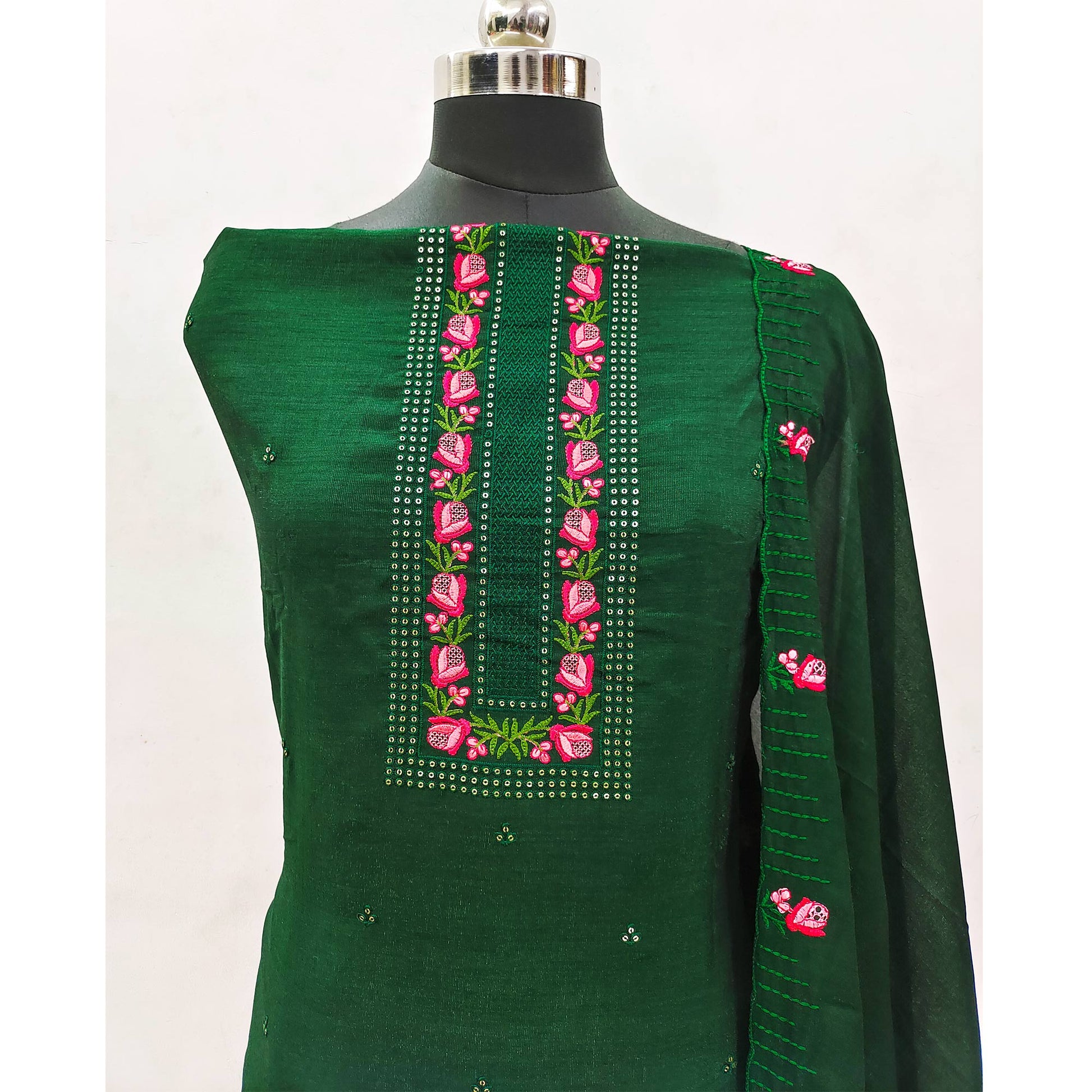 green-embroidered-vichitra-silk-dress-material-1