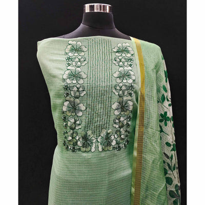 green-floral-embroidered-kota-doria-dress-material-2