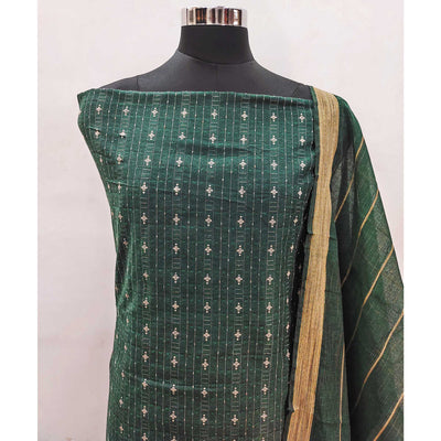 green-woven-pure-cotton-dress-material-2