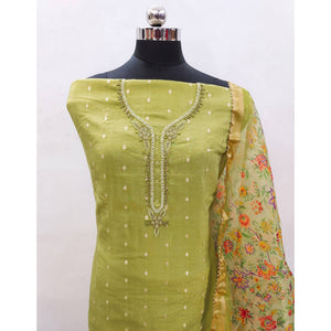 green-zari-work-woven-net-dress-material