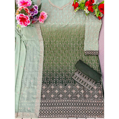 green-sequins-embroidered-georgette-semi-stitched-suit-3