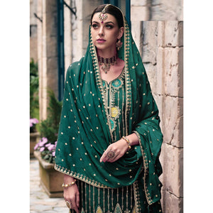 green-floral-embroidered-chinon-semi-stitched-suit