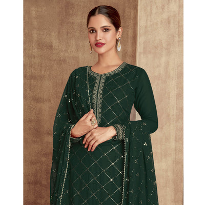green-sequins-embroidered-georgette-semi-stitched-palazzo-suit