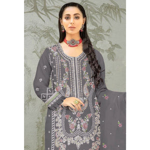 grey-floral-embroidered-organza-semi-stitched-pakistani-suit