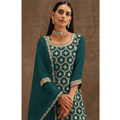 green-embroidered-georgette-semi-stitched-suit