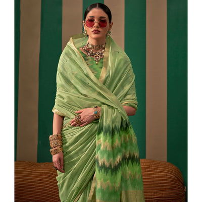 green-woven-cotton-silk-saree-14