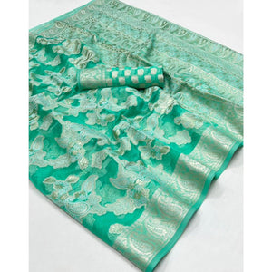 green-woven-organza-saree-7