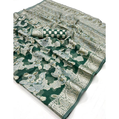 green-woven-organza-saree-6