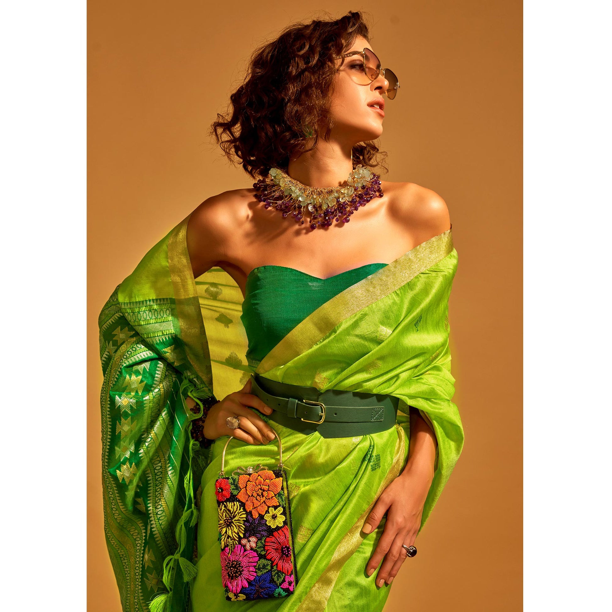 green-woven-art-silk-saree-with-tassels-18