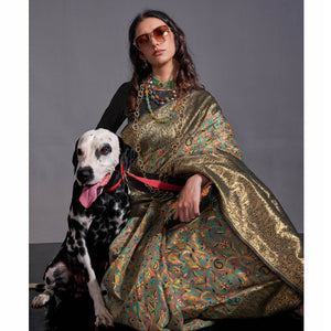 grey-floral-woven-chanderi-silk-saree