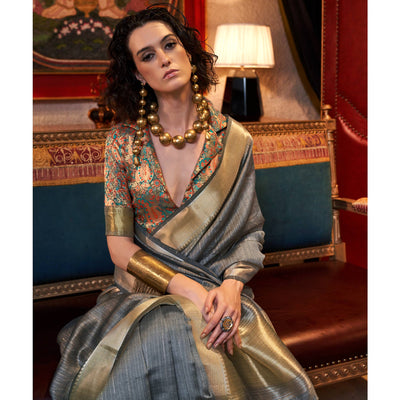grey-handloom-woven-chiffon-saree