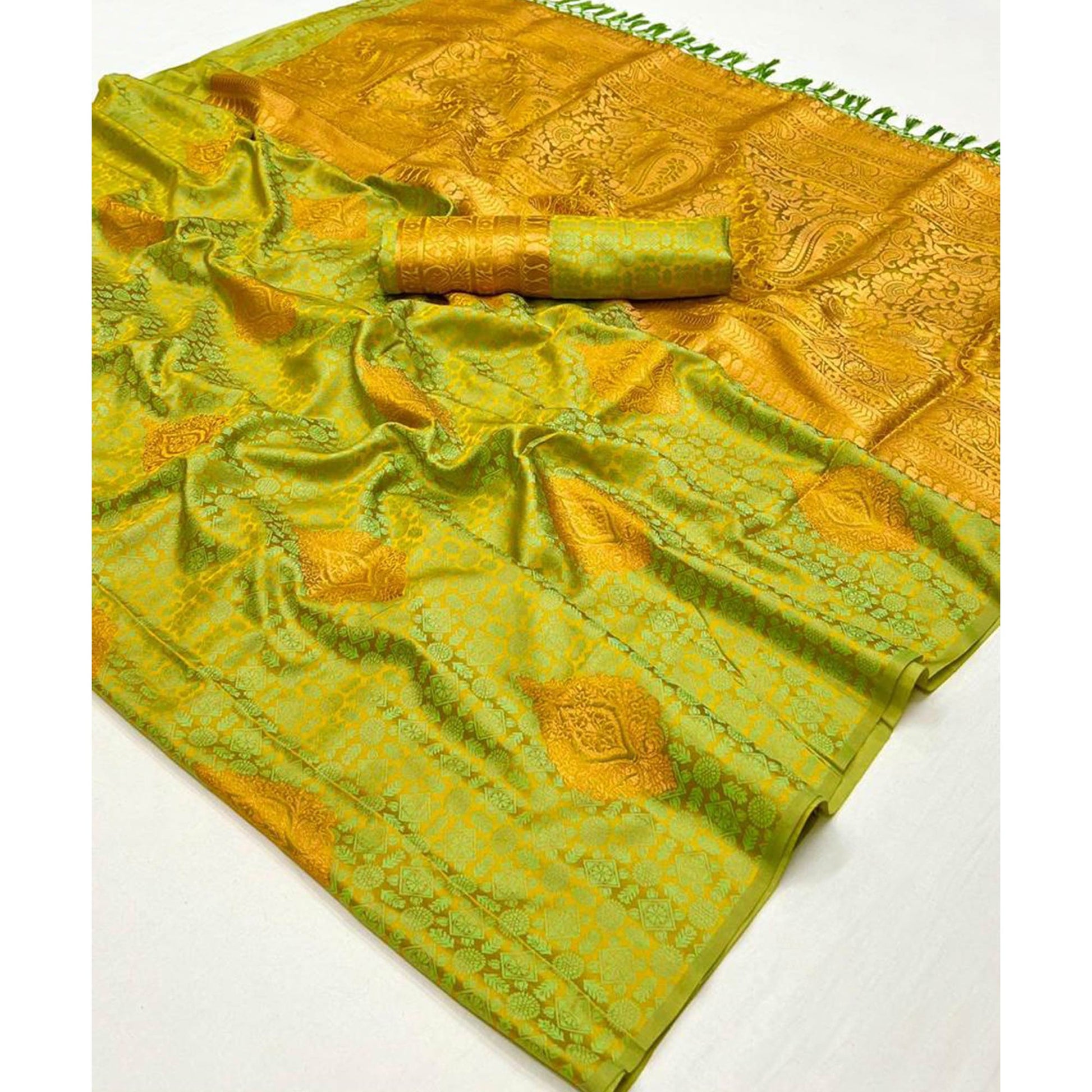 green-woven-satin-two-tone-saree-1