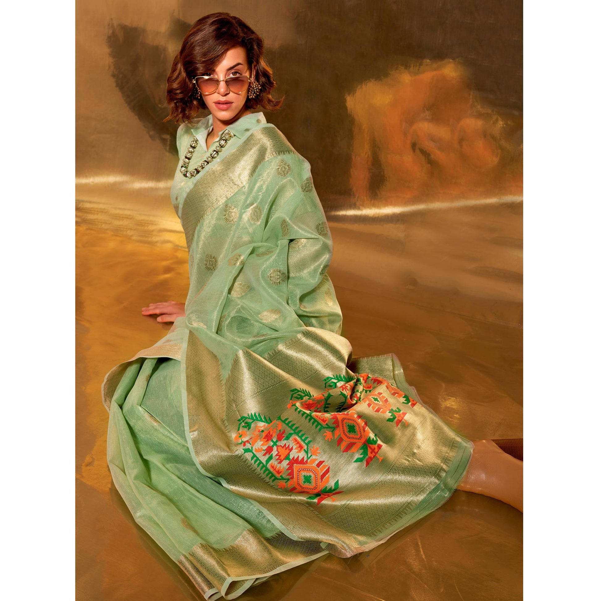 green-woven-tissue-paithani-saree