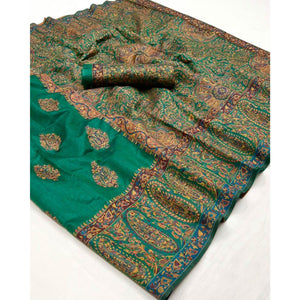 green-woven-chanderi-silk-saree
